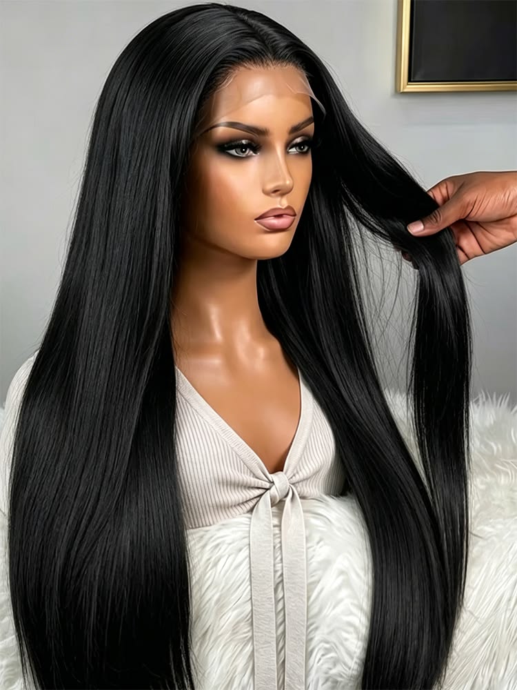13x4 13x6 HD Lace Frontal Bone Straight Human Hair Wig 250% Density 30 46 Inch 7x5 Glue less