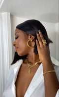 High-shine Gold statement jewelry set
